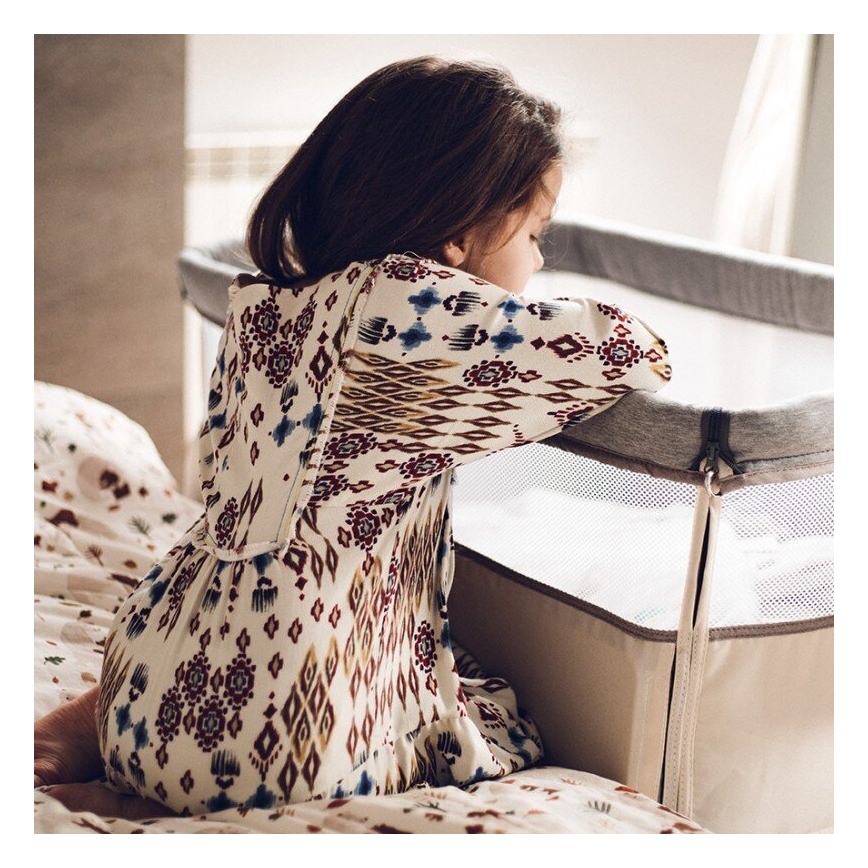 Lionelo - Бебешко креватче 3 в 1 LEONIE сиво/бежово