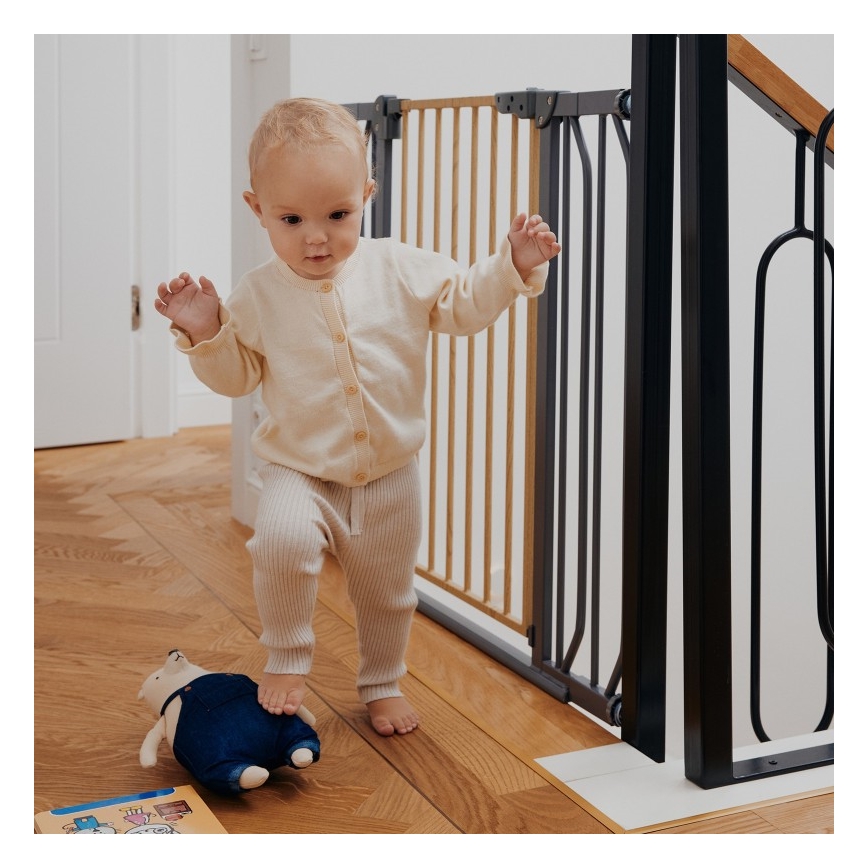 Lionelo - Безопасна преграда TRUUS SLIM черно/кафяво