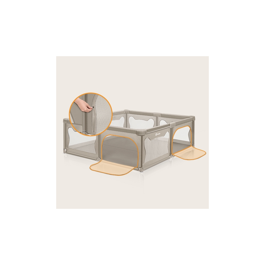 Lionelo - Бежова игрална кошара WILLOW XL