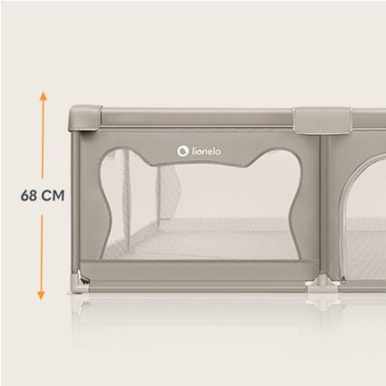 Lionelo - Бежова игрална кошара WILLOW XL