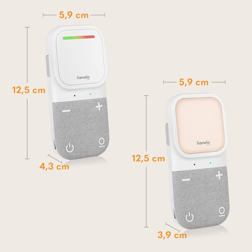 Lionelo - Безжичен акумулаторен аудио бебефон BABYLINE 2.2 5V