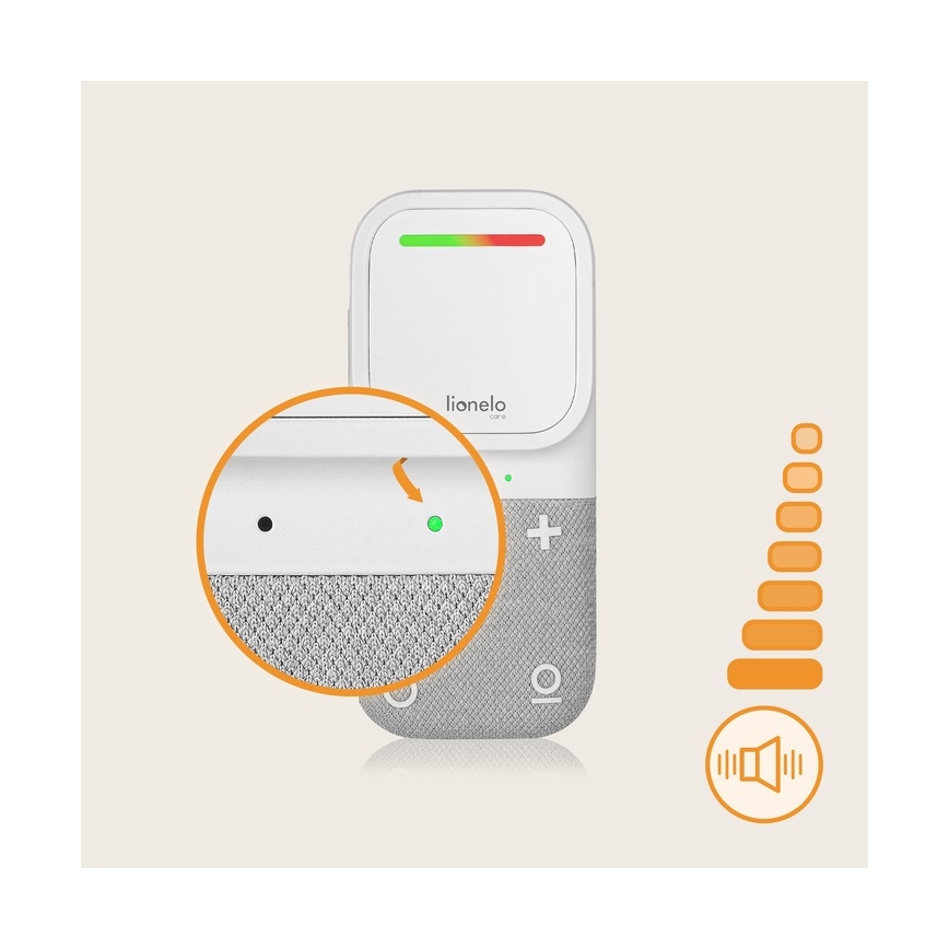 Lionelo - Безжичен акумулаторен аудио бебефон BABYLINE 2.2 5V