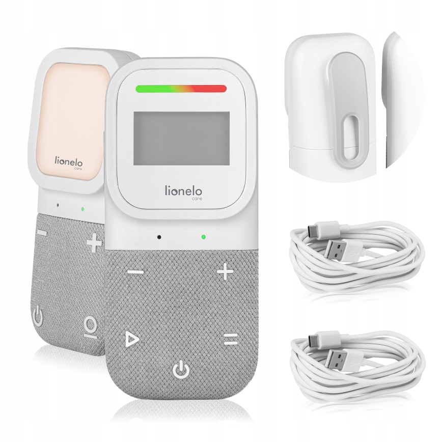 Lionelo - Безжичен детски аудио бебефон с безжично зареждане BABYLINE 2.3 5V