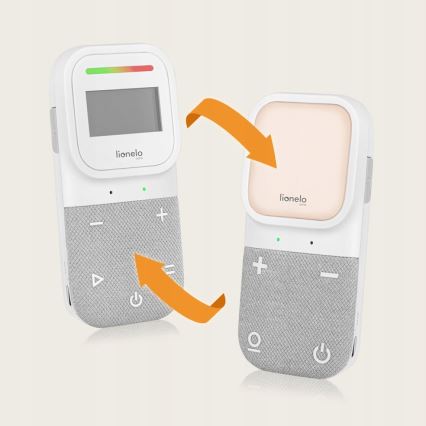 Lionelo - Безжичен детски аудио бебефон с безжично зареждане BABYLINE 2.3 5V