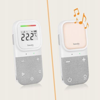Lionelo - Безжичен детски аудио бебефон с безжично зареждане BABYLINE 2.3 5V