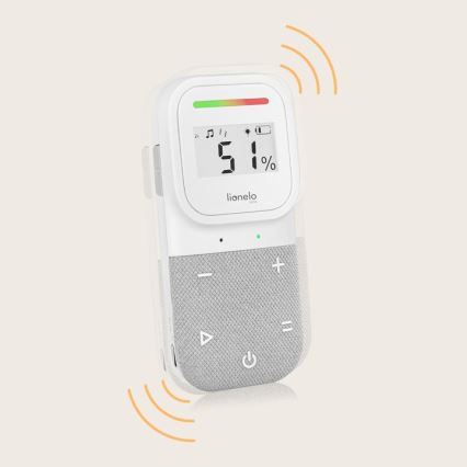 Lionelo - Безжичен детски аудио бебефон с безжично зареждане BABYLINE 2.3 5V