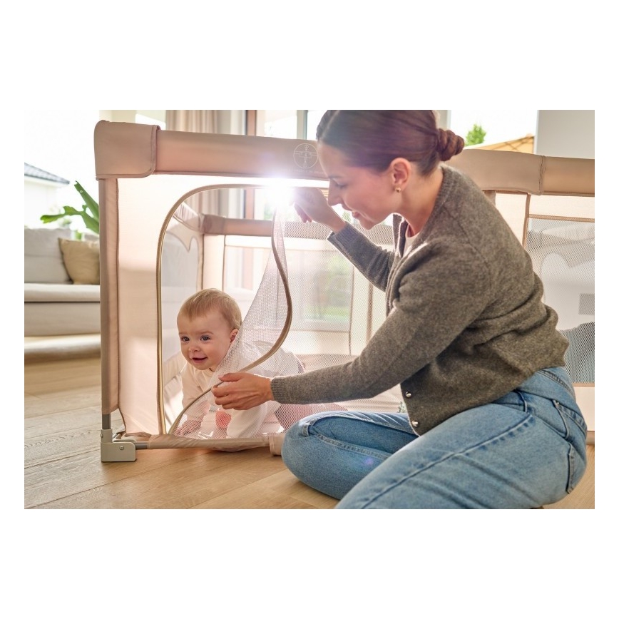 Lionelo - Детска игрална кошара FLORENCE бежов пясък