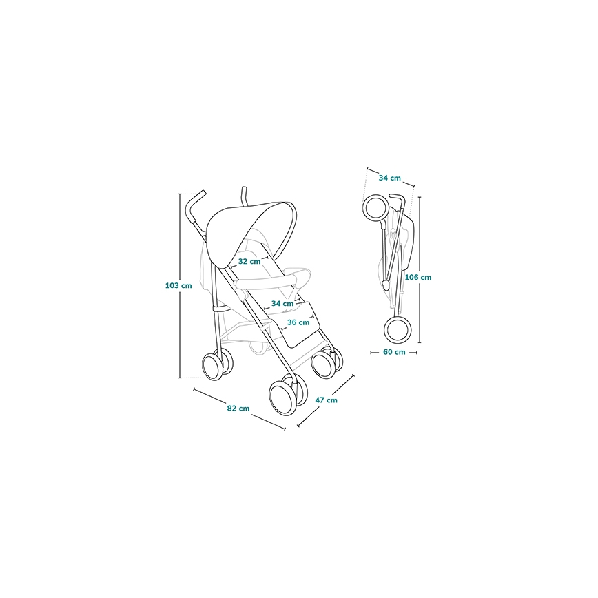 Lionelo - Детска лятна количка ELIA, зелена