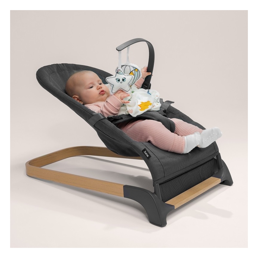 Lionelo - Детска люлка JUNE сива