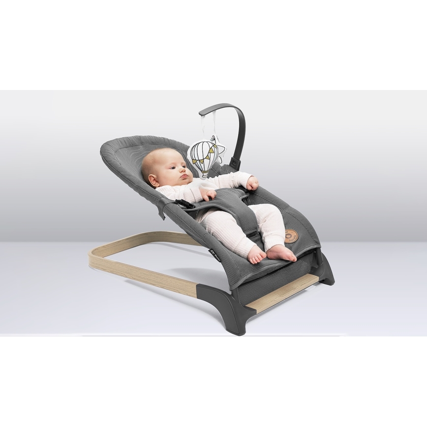 Lionelo - Детска люлка JUNE сива