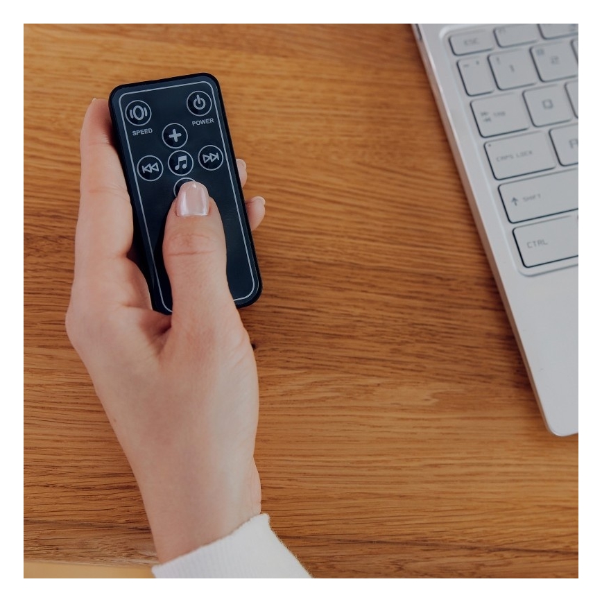 Lionelo - Детска люлка RIO с мелодия, 4xC, цвят бежово латте + дистанционно управление