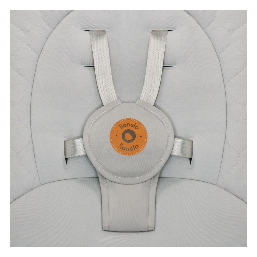 Lionelo - Детска люлка с мелодии MELL Beige Sand 4xAA + дистанционно управление