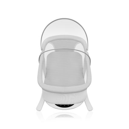 Lionelo - Детска люлка с мелодия 2 в 1 BELLA 4xAA бетонно сива + дистанционно управление