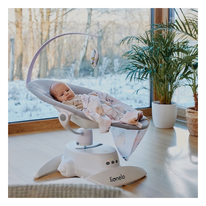 Lionelo - Детска люлка с мелодия IRIS 4xAA Beige Sand