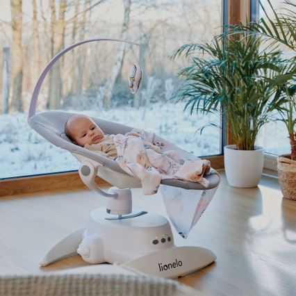 Lionelo - Детска люлка с мелодия IRIS Grey Concrete