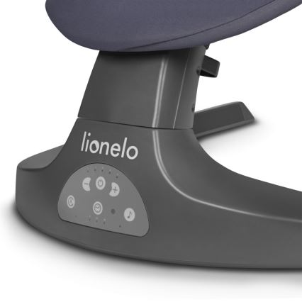 Lionelo - Детска люлка с мелодия RALF, 4xAA, сиво-бяла + дистанционно управление