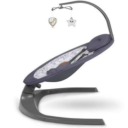 Lionelo - Детска люлка с мелодия RALF 4xAA Сиво/Бяло + дистанционно управление