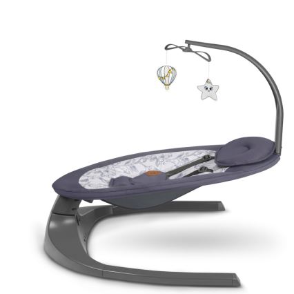 Lionelo - Детска люлка с мелодия RALF 4xAA Сиво/Бяло + дистанционно управление