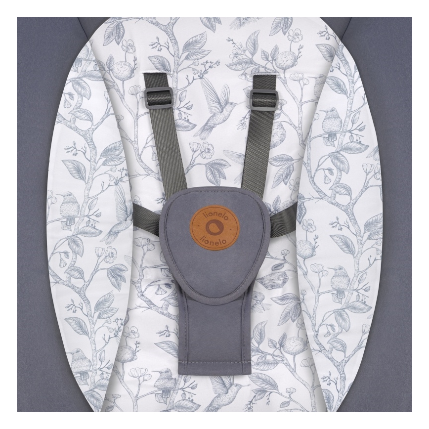 Lionelo - Детска люлка с мелодия RALF 4xAA Сиво/Бяло + дистанционно управление