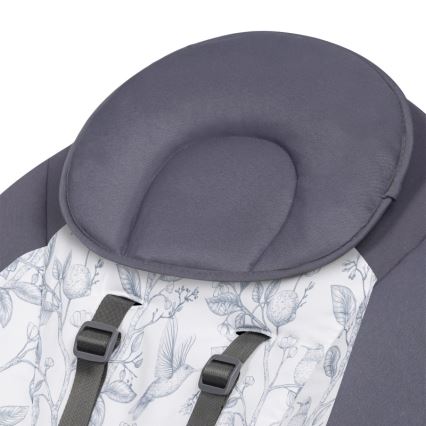 Lionelo - Детска люлка с мелодия RALF 4xAA Сиво/Бяло + дистанционно управление