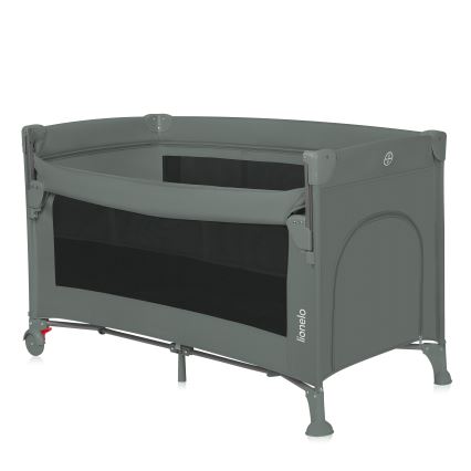 Lionelo - Детска пътна кошара 3 в 1 ELLEN, зелен шалфей