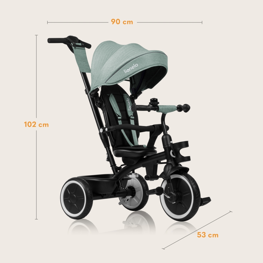 Lionelo - Детска триколка BERRY Green Forest