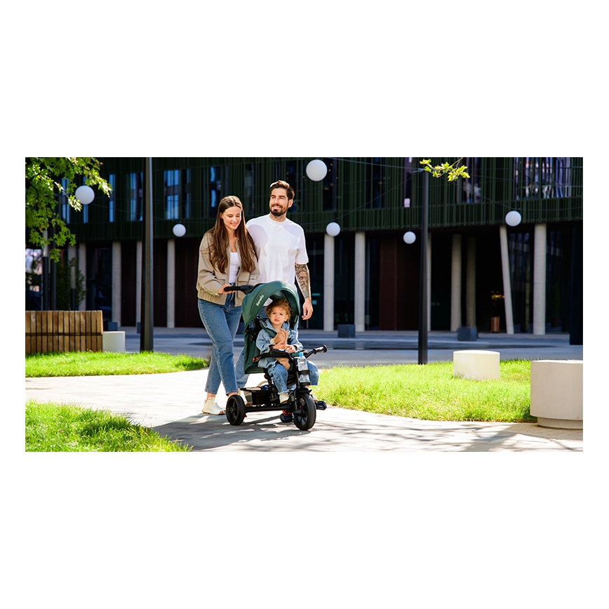 Lionelo - Детска триколка HAARI зелена/черна