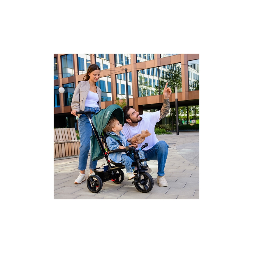 Lionelo - Детска триколка HAARI зелена/черна