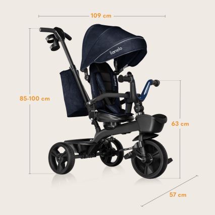 Lionelo - Детска триколка KORI Blue Navy