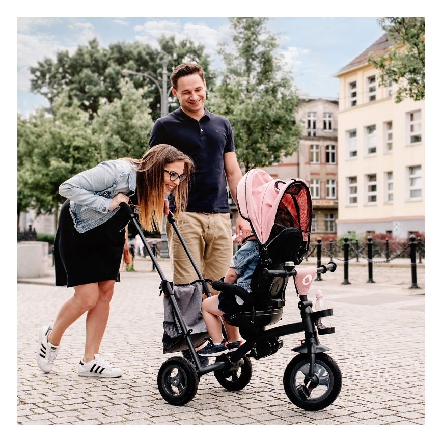 Lionelo - Детска триколка TRIS розова/сива