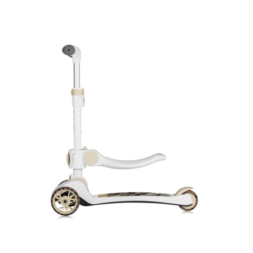 Lionelo - Детска тротинетка 2 в 1 FRANKY бяла/бежова