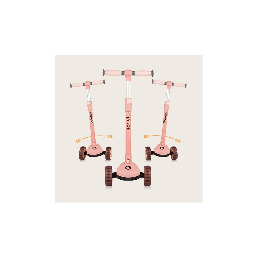Lionelo - Детска тротинетка 2 в 1 FRANKY розова
