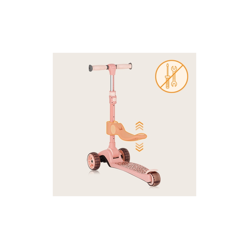 Lionelo - Детска тротинетка 2 в 1 FRANKY розова
