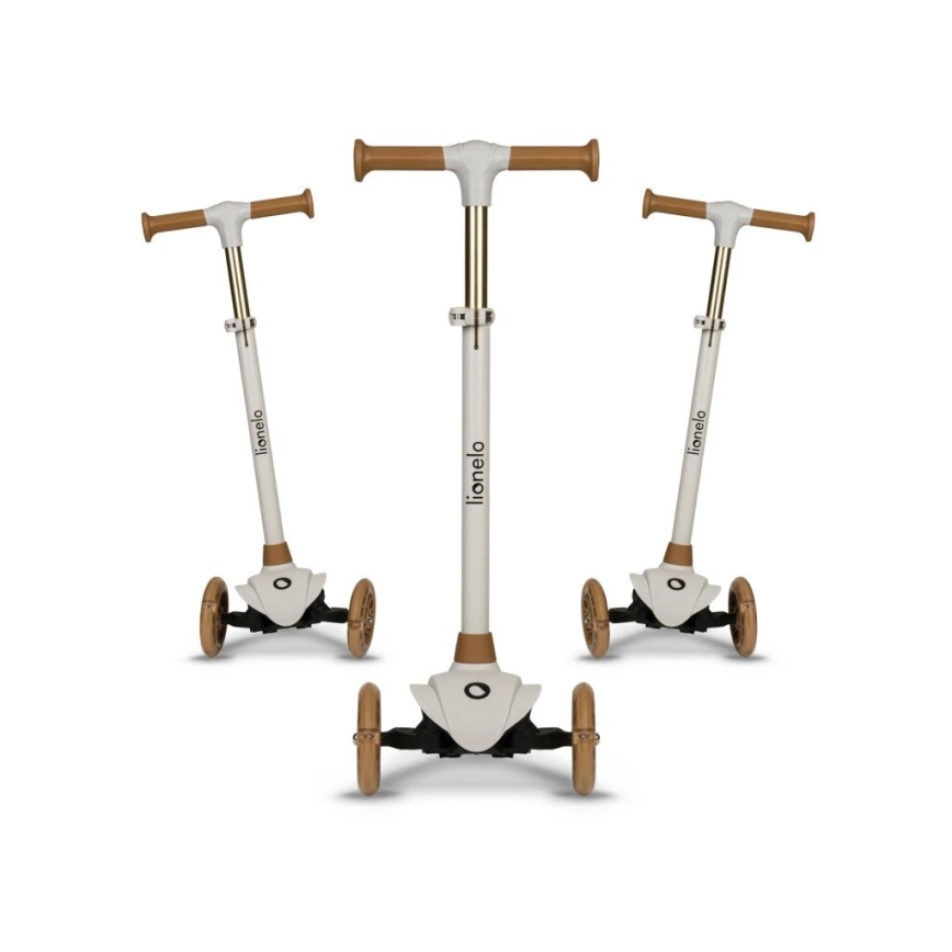 Lionelo - Детска тротинетка JESSY 3xAA бежова