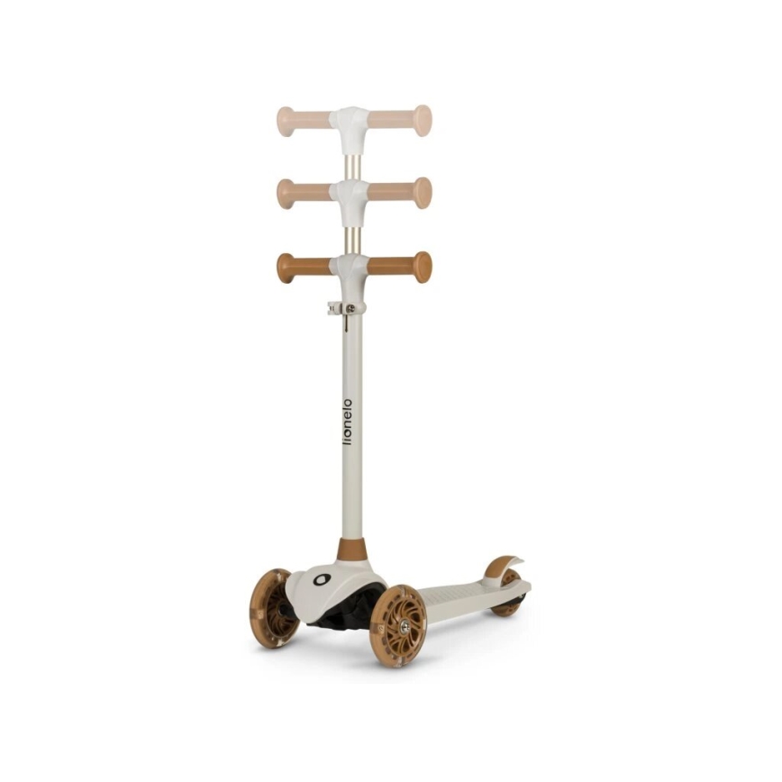 Lionelo - Детска тротинетка JESSY 3xAA бежова