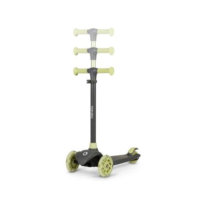 Lionelo - Детска тротинетка JESSY 3xAA сива/зелена