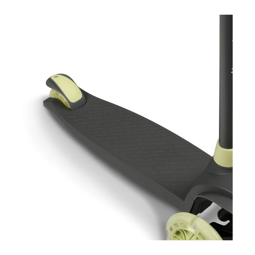 Lionelo - Детска тротинетка JESSY 3xAA сива/зелена