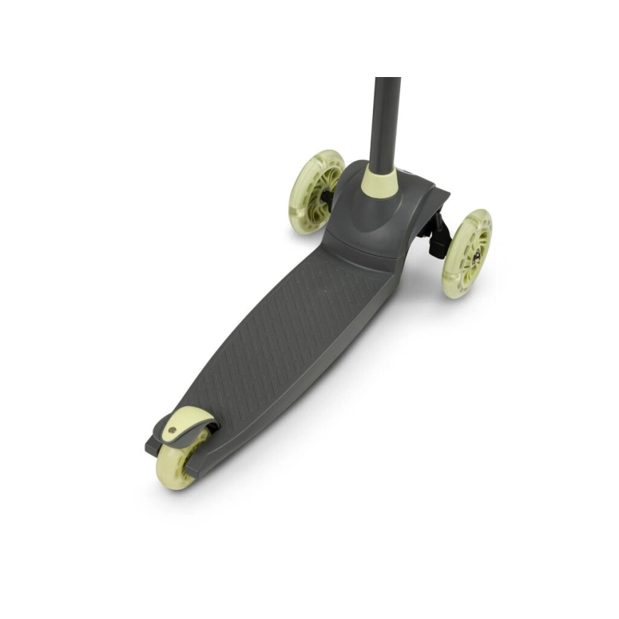 Lionelo - Детска тротинетка JESSY 3xAA сива/зелена