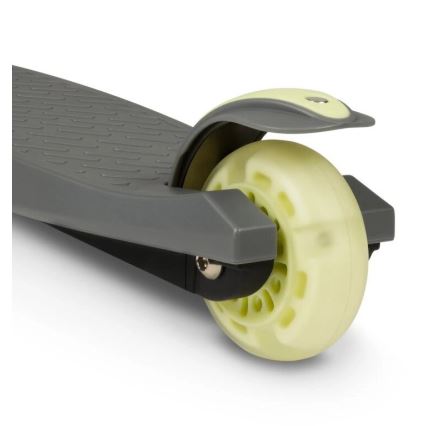 Lionelo - Детска тротинетка JESSY 3xAA сива/зелена