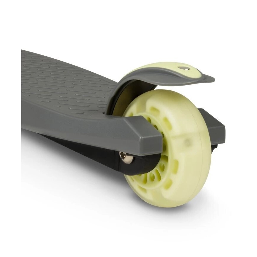 Lionelo - Детска тротинетка JESSY 3xAA сива/зелена