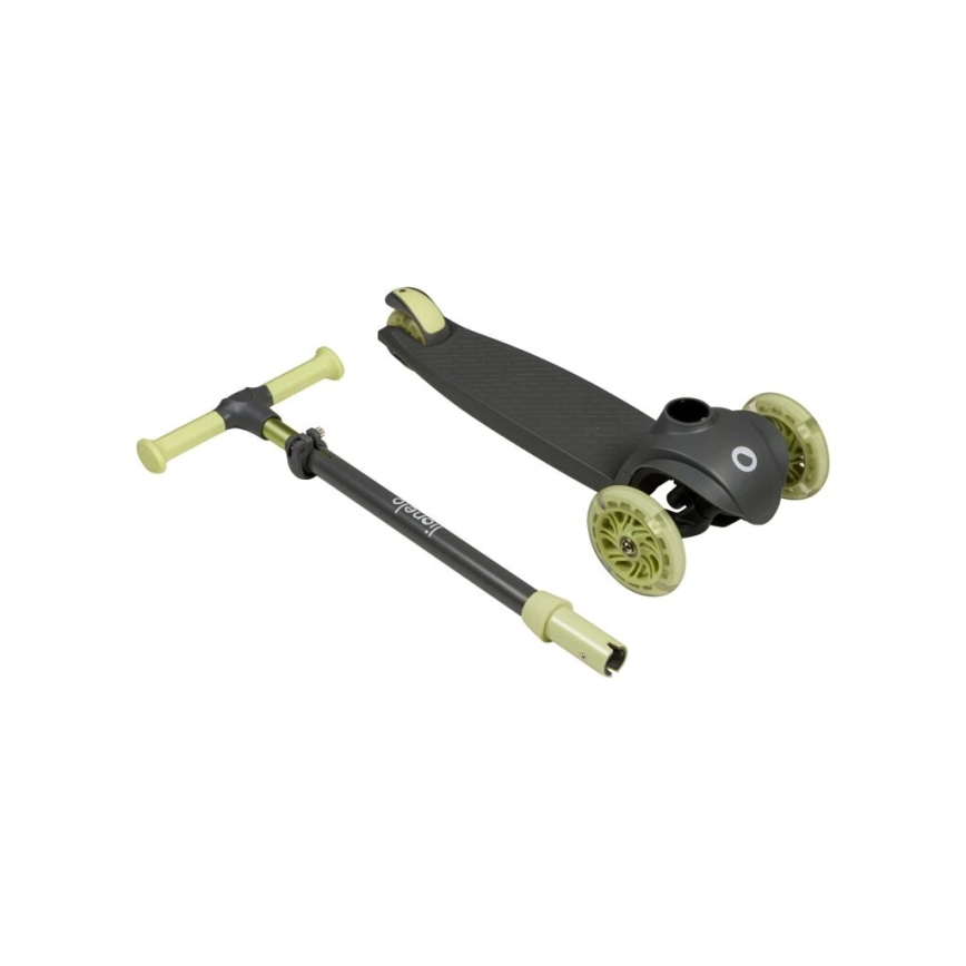 Lionelo - Детска тротинетка JESSY 3xAA сива/зелена