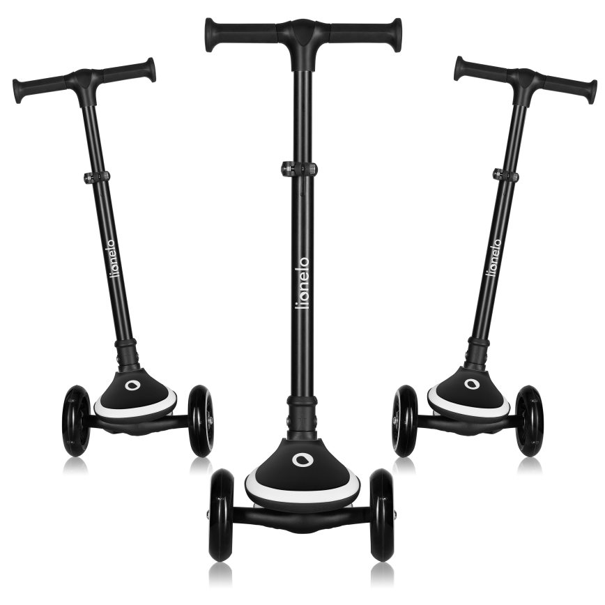 Lionelo - Детска тротинетка MEY 3xAAA Black Onyx