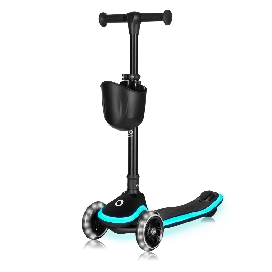 Lionelo - Детска тротинетка MEY 3xAAA Черен оникс