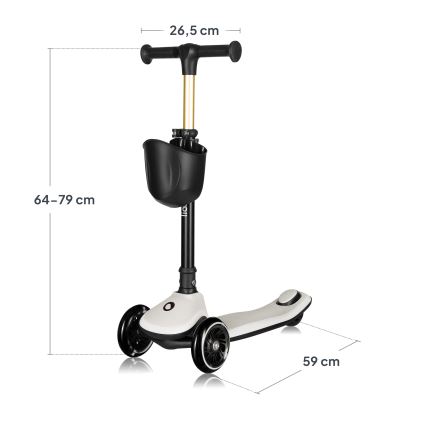 Lionelo - Детска тротинетка MEY 3xAAA Пясъчен беж