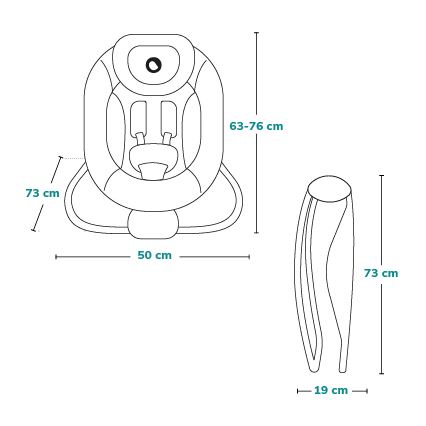 Lionelo - Детска вибрираща люлка с мелодия PASCAL 2xAA сива