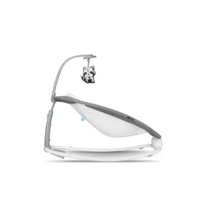 Lionelo - Детска вибрираща люлка с мелодия PASCAL 2xAA сива/тюркоазна