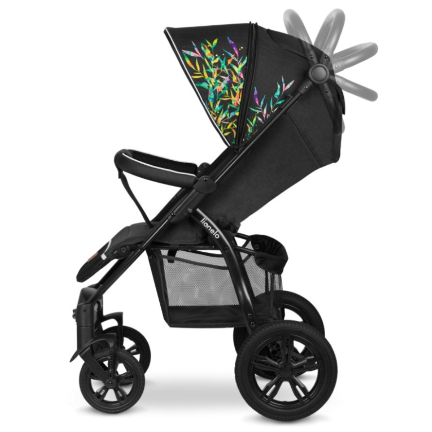 Lionelo - Детска количка ANNET TOUR черен/зелен