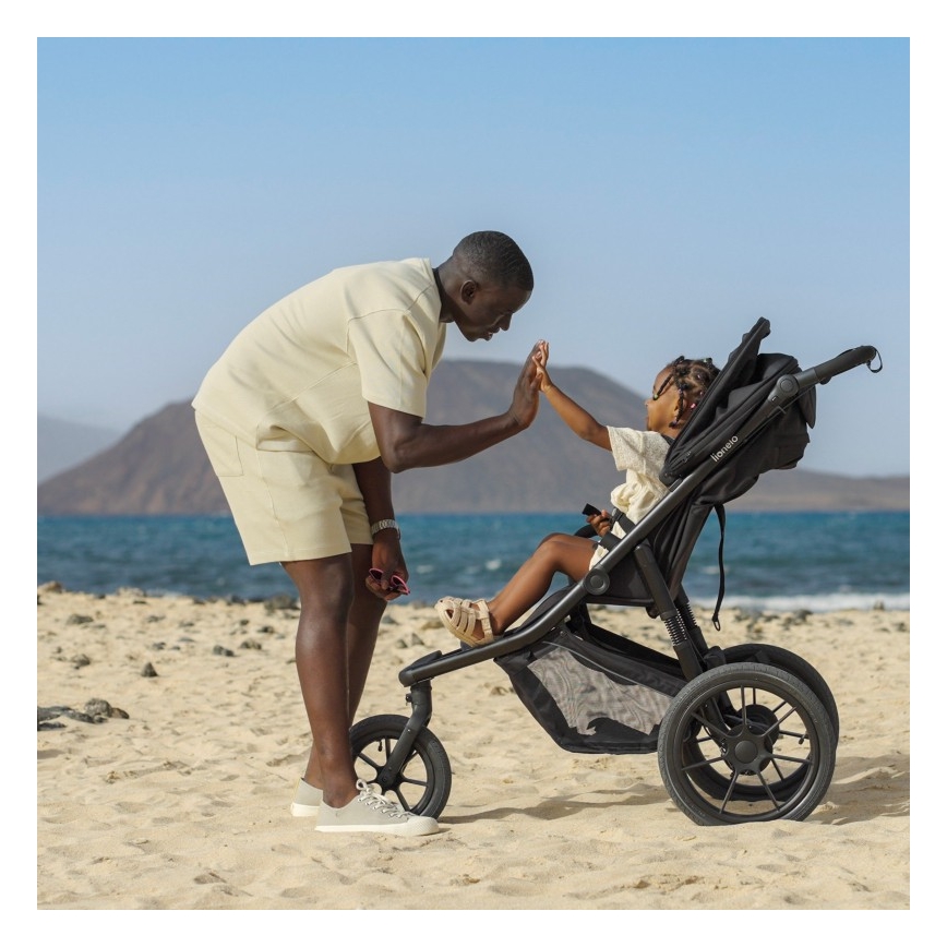 Lionelo - Детска количка AZURA черен