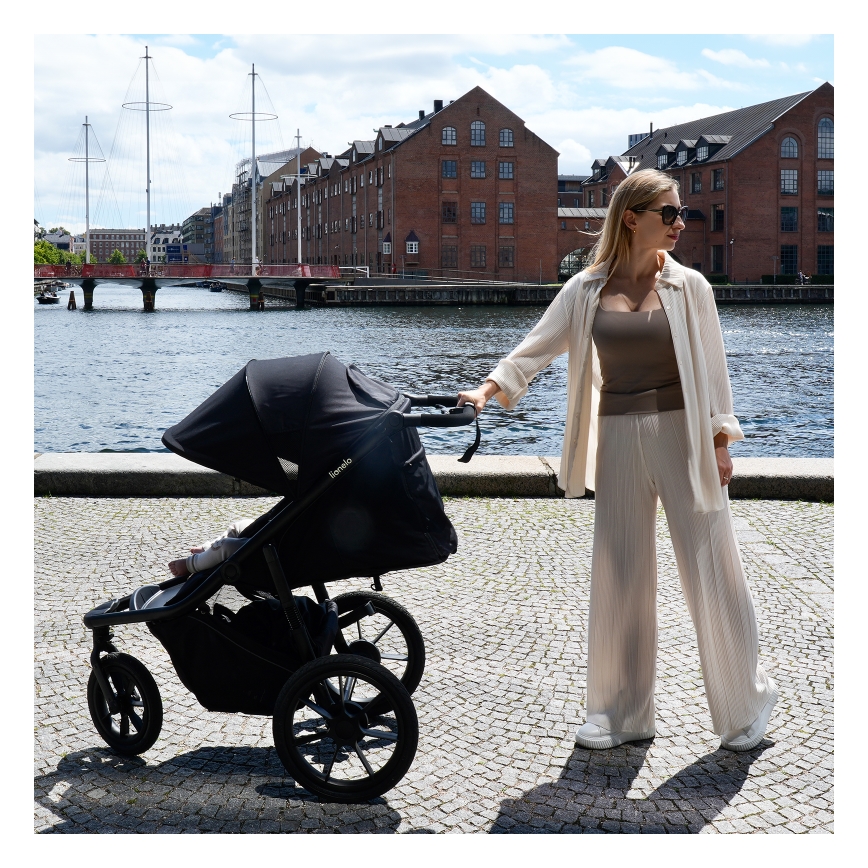 Lionelo - Детска количка AZURA черен