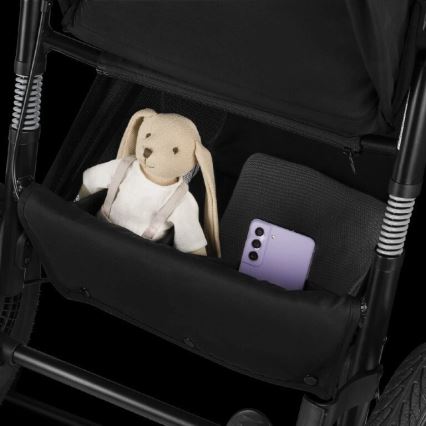 Lionelo - Детска количка AZURA черен/сив